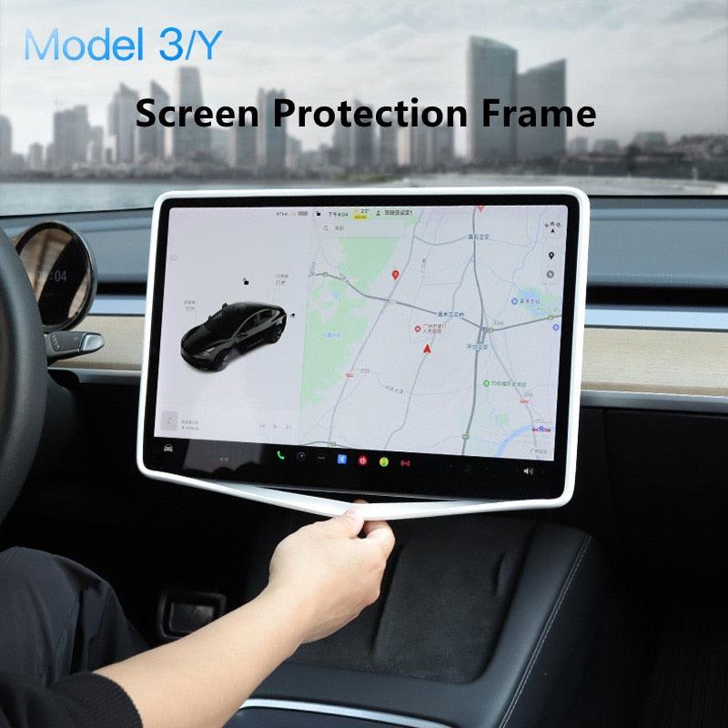 Silicone Central Screen Frame Protector for Tesla Model 3 / Y - Tesslaract