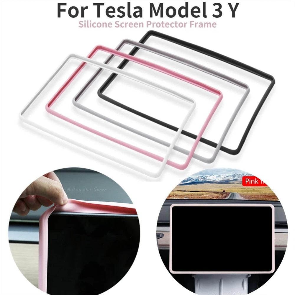 Silicone Central Screen Frame Protector for Tesla Model 3 / Y - Tesslaract