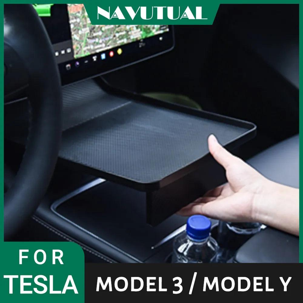Elevate Your In-Car Dining Experience with the Tesla Model 3/Y Console Food Tray! Introducing the perfect companion for your Tesla Model 3 or Model Y—a Console Food Tray equipped with an Anti-Slip Phone Holder. Whether you're on a road trip or just need a convenient dining space, this tray is designed to meet your needs.