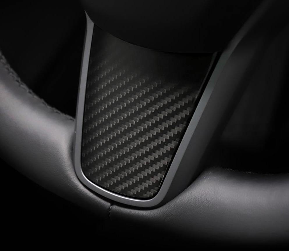 Carbon fiber steering wheel cover for Tesla model 3 3pcs/set - Tesslaract