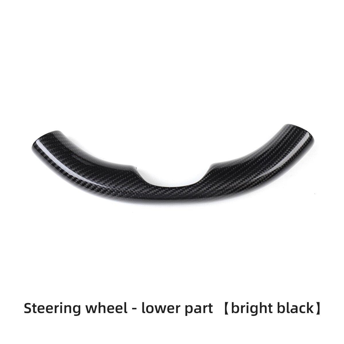 Carbon fiber steering wheel cover for Tesla model 3/Y - Tesslaract