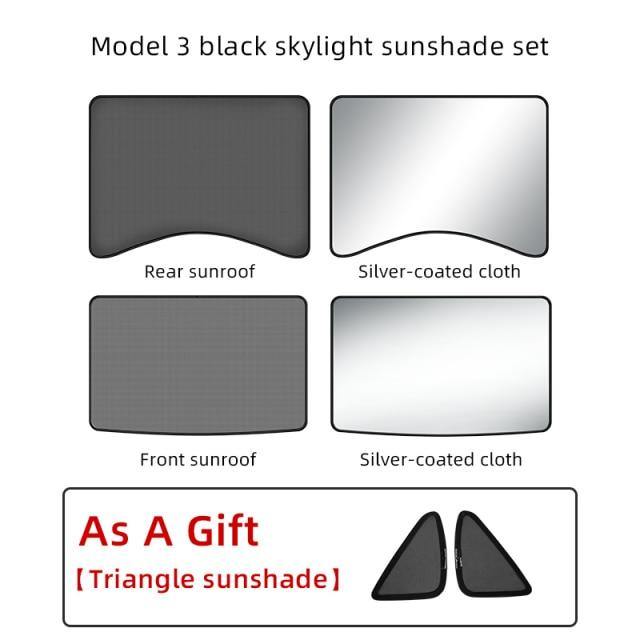 Glass Roof Sunshade for Tesla Model 3/Y 19-21 - Tesslaract