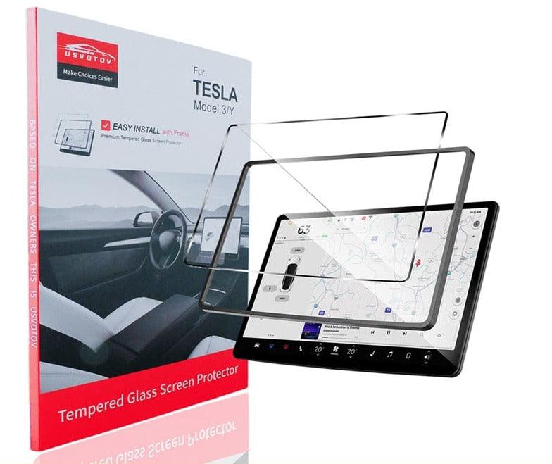 Tempered Glass Screen Protector For Tesla Model 3 Y 2022 2021 2020 Center Control Accessorie Matte Anti Glare HD Film Protection - Tesslaract